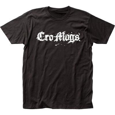Логотип Cro-Mags Мужская футболка Рок-н-ролл Музыка Классическая футболка группы Новая Черная