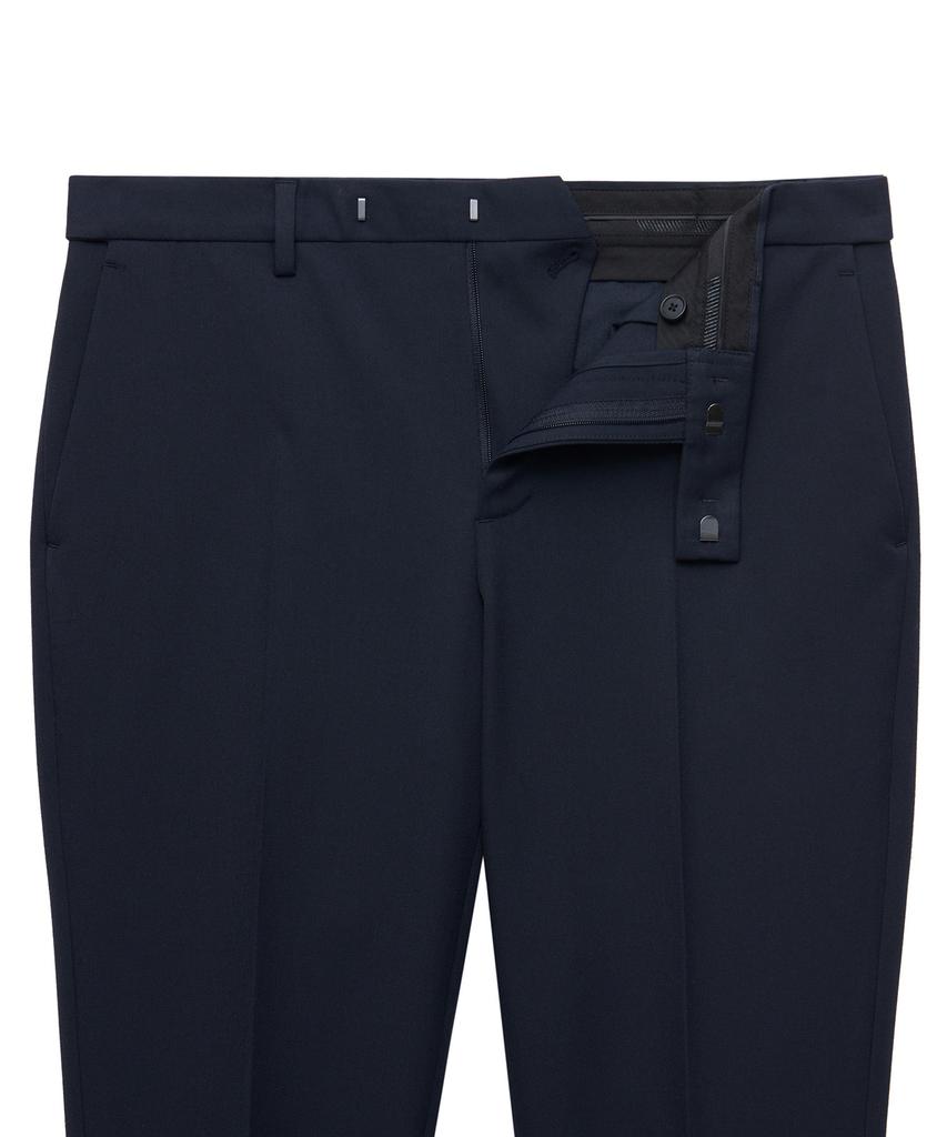 MUSINSA STANDARD Tapered Turn-Up Hidden Banding Crop Slacks [Navy]