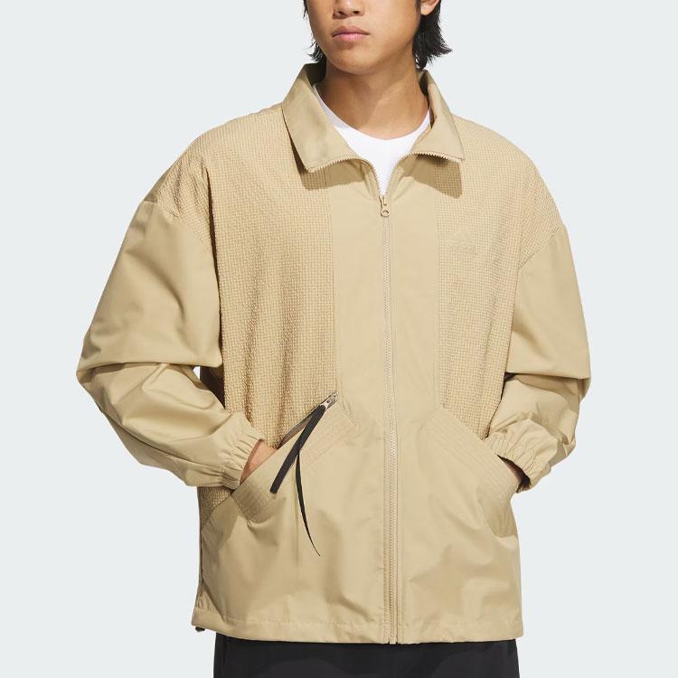 adidas Куртка Fustl 8 Solid Logo Спортивная повседневная куртка Мужские куртки Светло-хаки IM9083