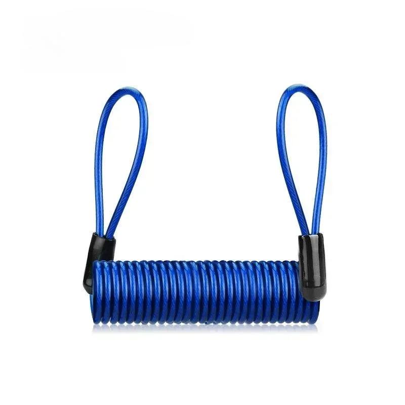 Bike Spring Cable Lock Anti-Theft Rope Alarm Disc Lock Bicycle Security Reminder Motorcycle Theft Protection 120-145cm