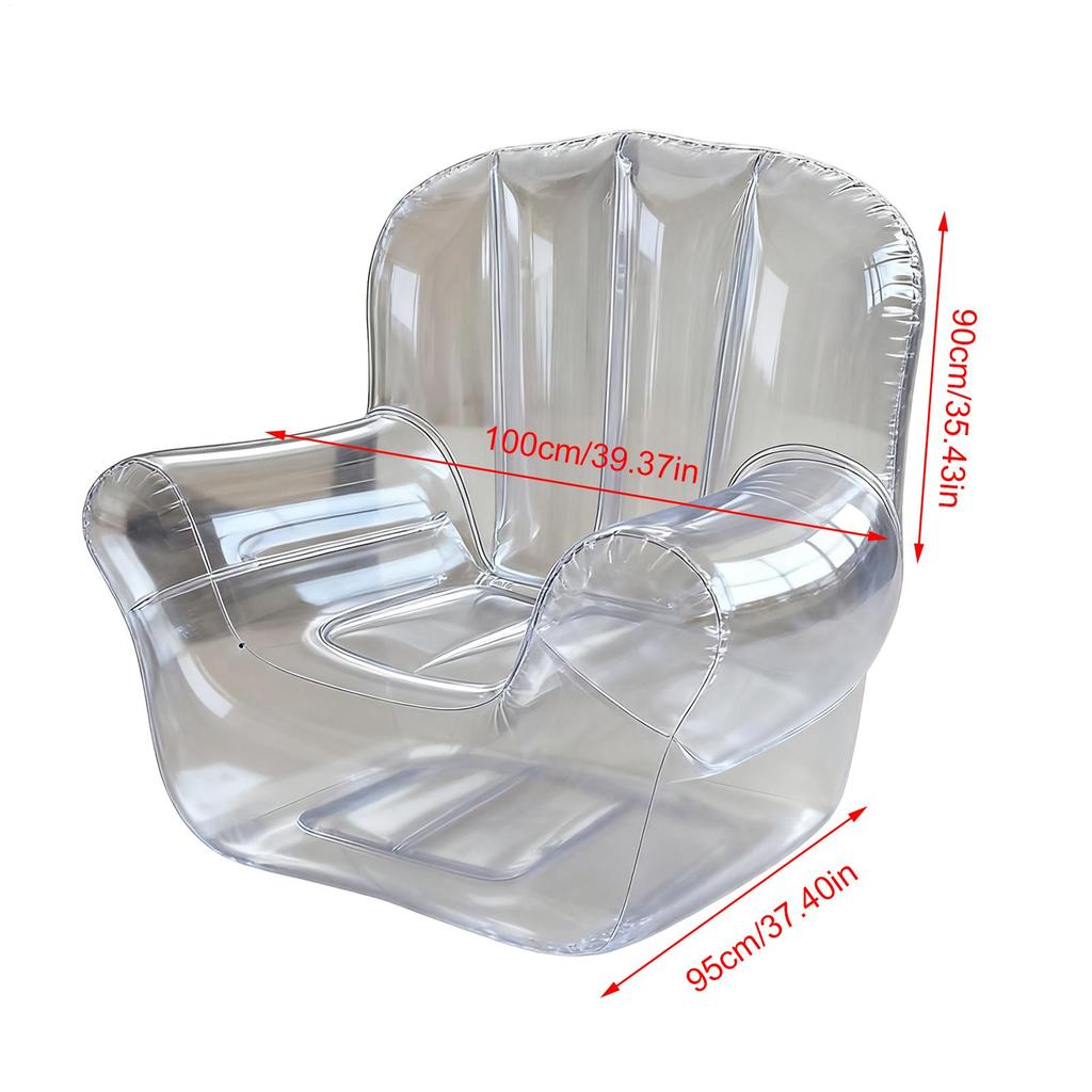 Надувной диван для улицы, кресло-стул из ПВХ, маленький надувной диван, домашний, автомобильный, портативный пуфик, стулья прозрачной серии