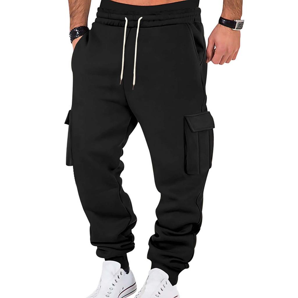 Men's Winter Sports Casual Pants Men's Sports Multi Pocket Work Pants Sweatpants
