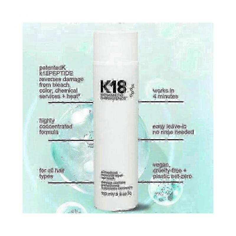 3 шт. K18 150 мл несмываемая молекулярная восстанавливающая маска для волос для поврежденных волос - Глубокое кондиционирование, мягкая текстура, восстановление волос Новинка