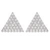 [Q2888] - Silver 'Sissi' Earrings, Silver-white (rhodium-plated) - 10x10 Mm (triangles)