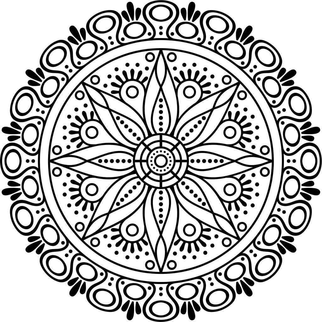 Printtoo Crafting Stamp Цветочный узор мандалы Деревянные круглые резиновые штампы Scrap-booking-2