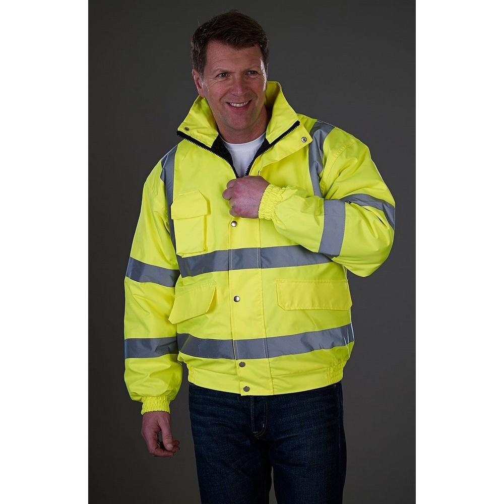 Grafters Unisex Hi-Visibility Waterproof Bomber Jacket
