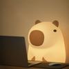 Capybara Night Light Cartoon Pat Light 2 Gear Silicone Sleeping Light USB Charging Nursery Nightlight for Home Bedroom Decor