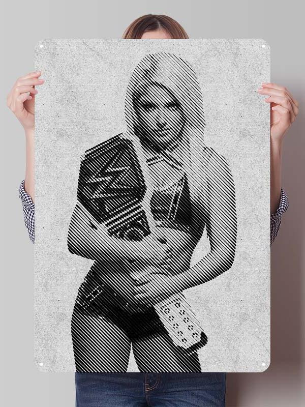 Bayley Alexa Bliss Metal Signs Wrestler Posters Room Decor Items Aesthetic Decoration Living Room Vintage Metal Plate Wall Art