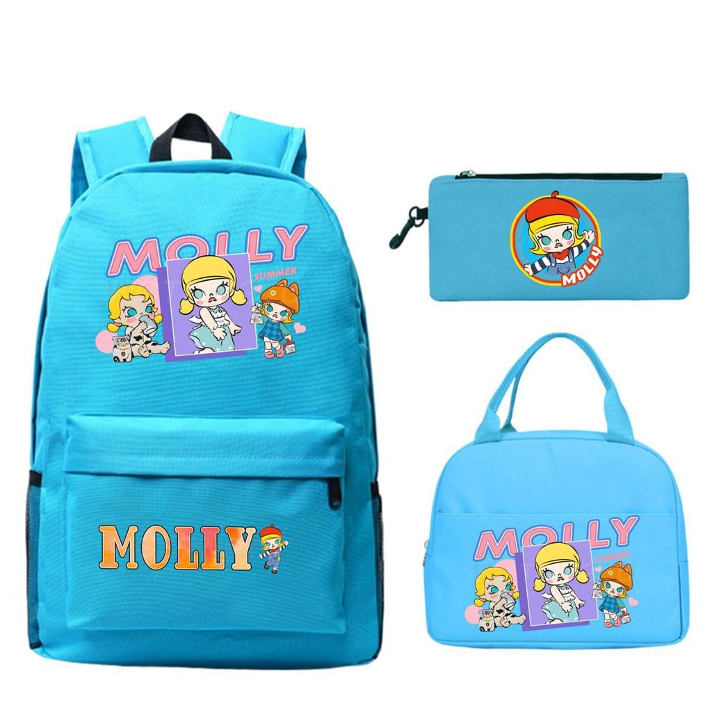Children'S School Bag Leisure Pencil Bag College Meal Bag Printing Three-Piece Backpack For Primary And Secondary School Students