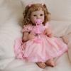 18 Inch Reborn Baby Doll Silicone With Floral Tulle Outfit For Gift And Decor