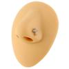 Cross-shaped perforated L-shaped nose stud, nose ring, zirconium nose stud piercing jewelry