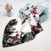 Women Simulation Silk Scarf Female Print Small Square Scarf Temperament Fashion Silk Scarf