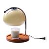 Candle Warmer Lamp Wooden Rack Iron Stand Glass Lampshade Decorative Retro Candle Melting Lamp with