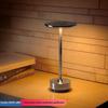 Minimalist I-Shaped Metal Table Lamp with LED Rechargeable Touch Control
