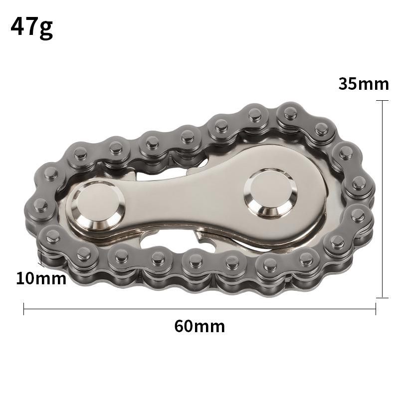 Металлический декомпрессионный спиннер-цепочка для пальцев: Инновационная игрушка-спиннер с черными технологиями