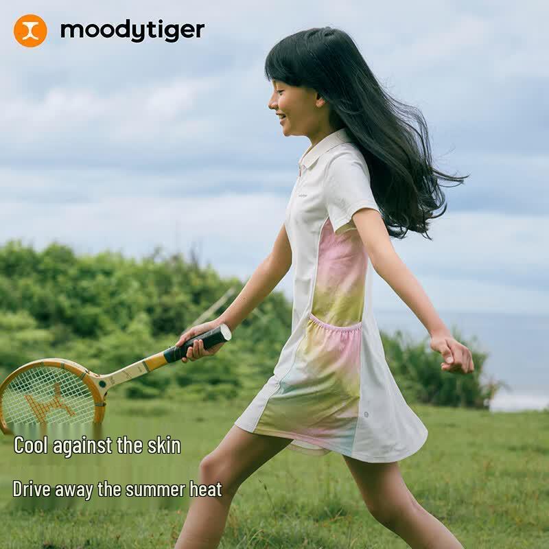 Moody Tiger Girls' Cooling Quick-Dry Polo Sport Dress