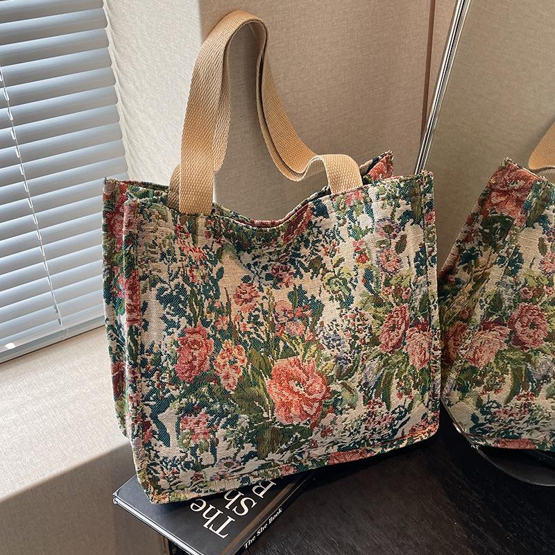 Large-capacity Ethnic Bag Women's 2024 New Trendy and Fashionable Commuter Tote Bag Women's Shoulder Handbag