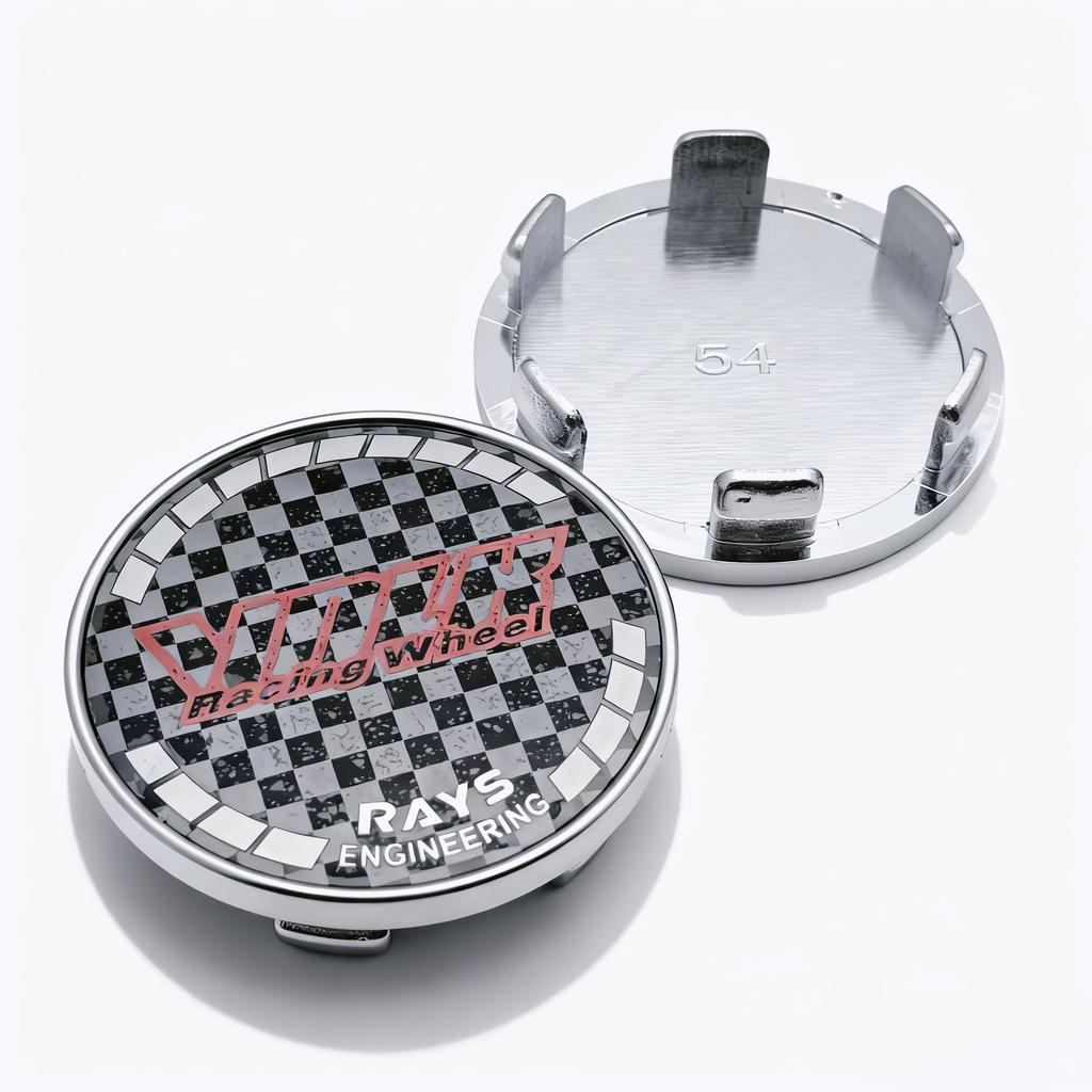 4pcs VOLK Racing Logo Emblem Car Wheel Center Caps OD 54MM 49MM Wheels Hub Dust Cap RAYS Badge Rim Hubcaps Cover Car Accessories