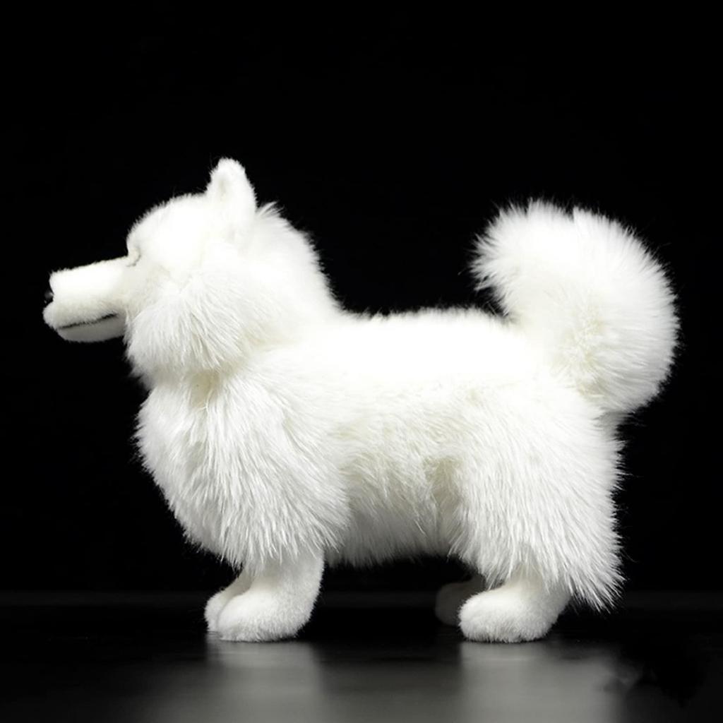 Lilizzhoumax Samoyed Plush Toy, Realistic Dog Stuffed Animal, Super Soft Plush, Kids Toy, Lifelike Dog Figure Toy, Girl's Toy, Kids Gift, Valentine's
