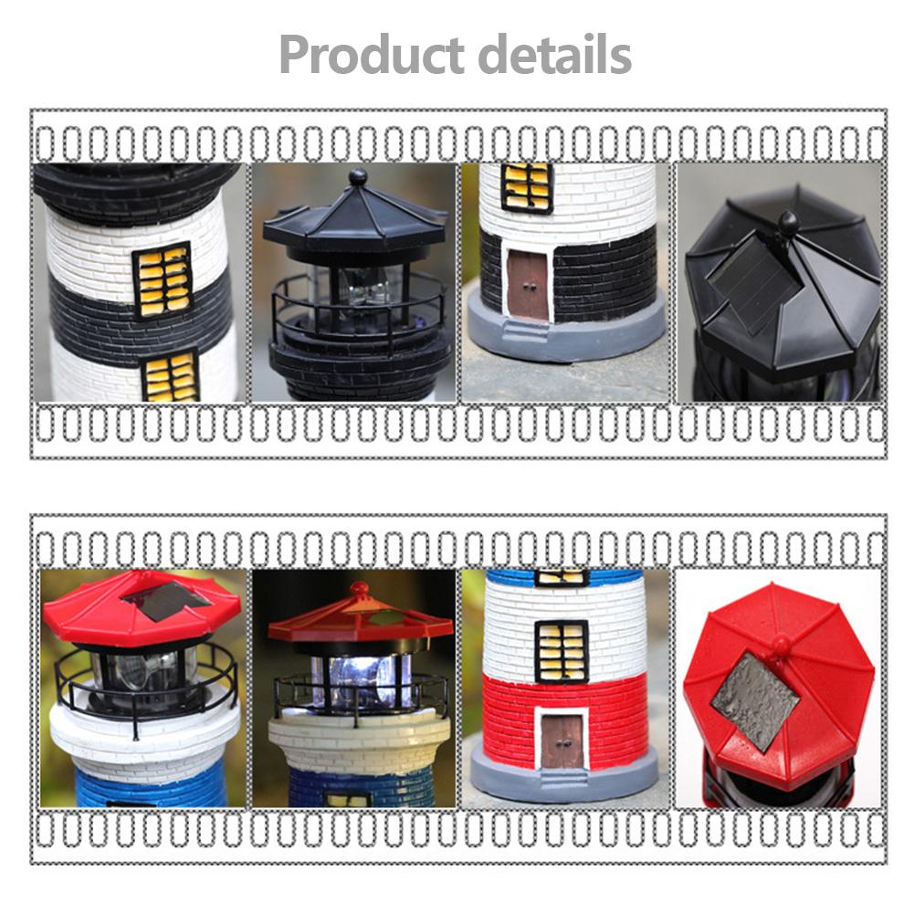 Статуя маяка из смолы на солнечной батарее, лампа, декоративный свет маяка, модель маяка, свет для декора дома, двора, улицы