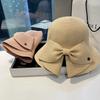 WTEMPO Large Bow Casual Breathable Bow Sun Hats Simple Elegant Women's Summer Wide Brim Versatile Sunscreen Outdoor Bucket Hats