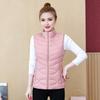 Women's Padded Vest Autumn Winter Ultra Light Zipper Closure Warm Sleeveless Jacket Slim Fit Windproof Stand-up