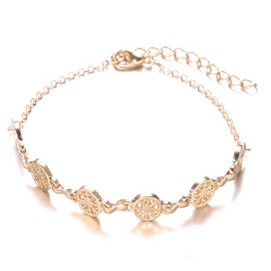 4 шт./компл. женский многослойный полый компас со стразами и бисером теннисный браслет-цепочка