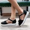Women's Sandals Summer 2025 Casual Flat Platform Heel Tassel Buckle Strap Female Sandals Platform Vulcanized Shoes for Women New