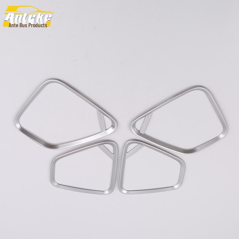 Outlander 2017 Stainless Steel Speaker Cover Decorative Frame & Door Sticker Accessories