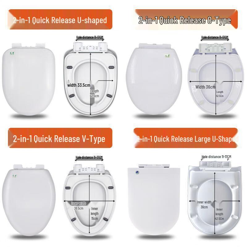 Universal Slow-Close Thickened Toilet Seat Cover