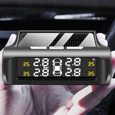 Умная TPMS автомобильная система контроля давления в шинах, 4 датчика, дисплей, солнечное интеллектуальное предупреждение о температуре и давлении в шинах