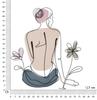 Wall Panel Lady With Flower Cm 80X1,3X90