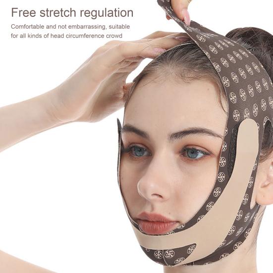 V-образный ремешок для подтяжки лица, женский ремешок с двойным подбородком, 3D-дизайн лица, регулируемый дышащий косметический бандаж, уход за кожей, косметический инструмент для женщин и мужчин