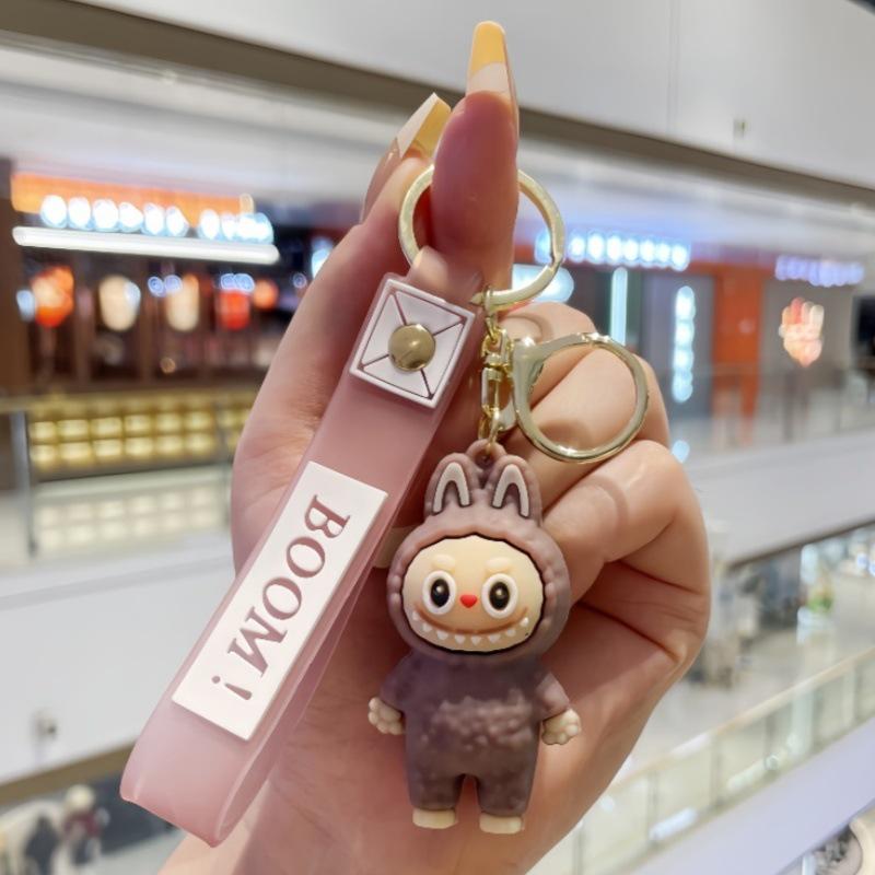 Брелок с изображением мультяшного барашка Лабу: Милая силиконовая кукла-сумка Labubu