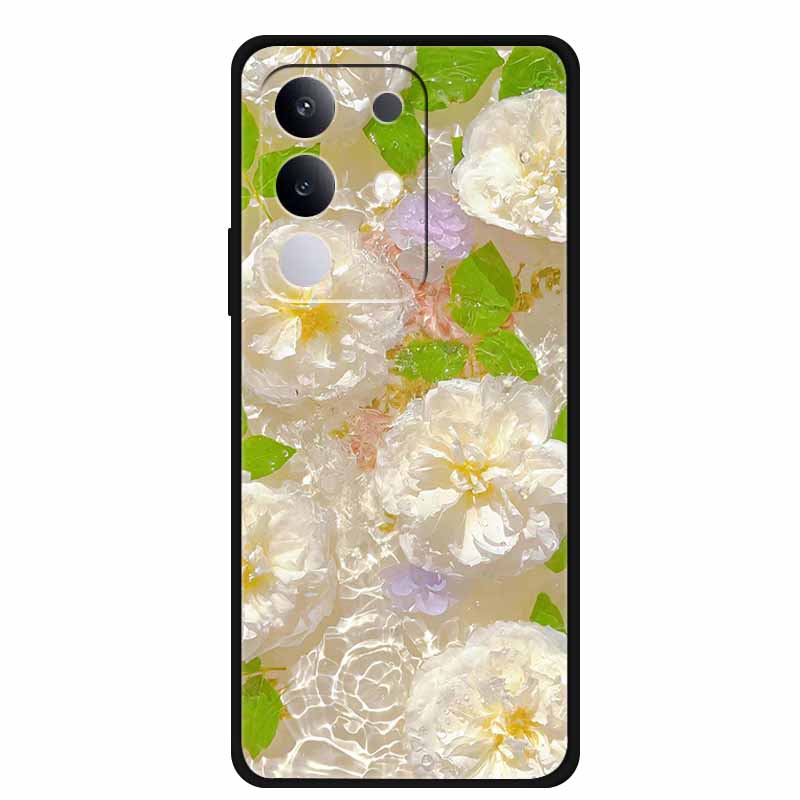 For vivo T4x Cover Silicone TPU Phone Case Funda for vivo T4x 5G V2437 Black Back Bumper Soft Protector Cartoon Anime Cute Capa