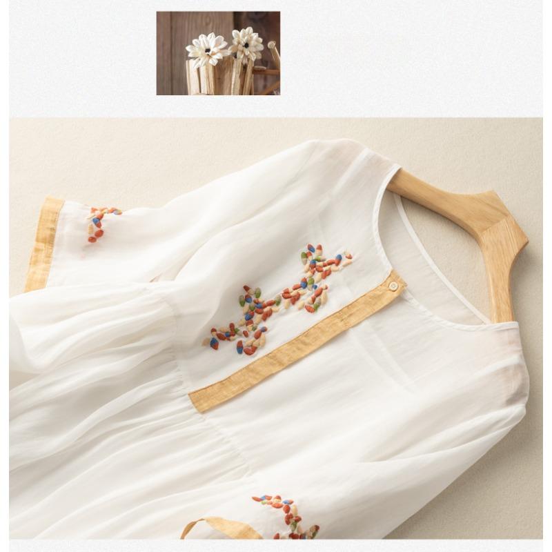 Летнее Новое Модное Женское Свободное Платье с Короткими Рукавами