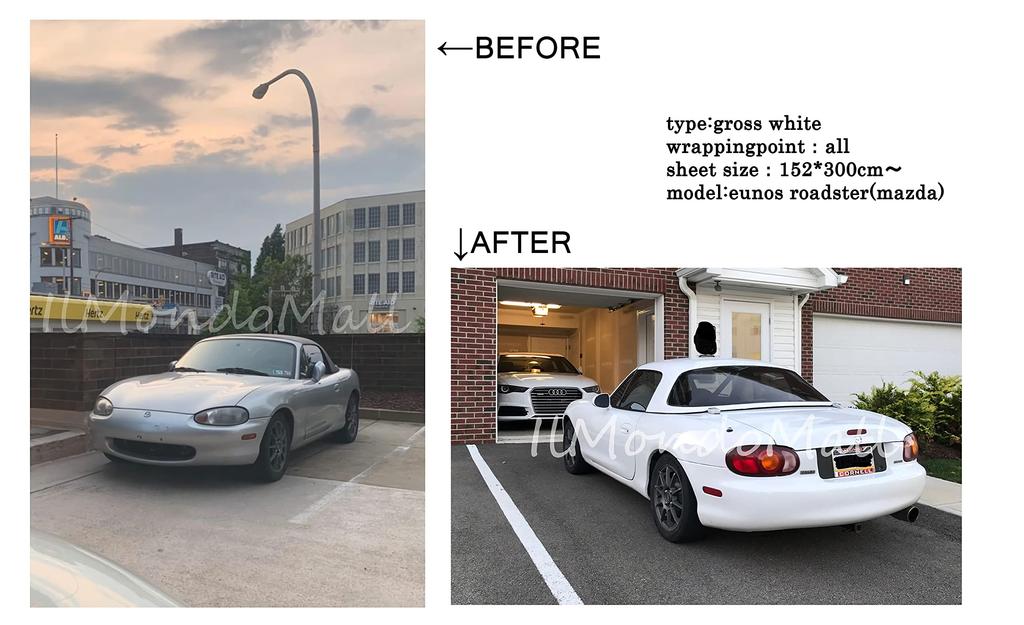 IlMondoMall Глянцевая белая оберточная пленка Защитная пленка Глянцевый белый (152 x 300 см_, Белый)