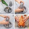 Stainless Steel Chicken Roaster Rack Chicken Holder For Grill And Smoker Roasting Chicken Stand BBQ Tool Kitchen Party Supplies