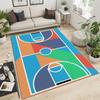 Детский ковер с рисунком футбольного поля, Креативный ковер с узором футбольного поля, Нескользящий коврик для пола в гостиную, Подходит для игровой комнаты