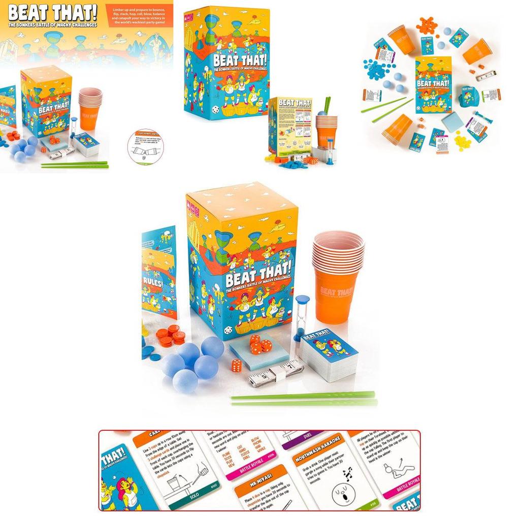 Уморительная настольная игра Beat That Для семей Детей Взрослых С 160 Безумными Испытаниями