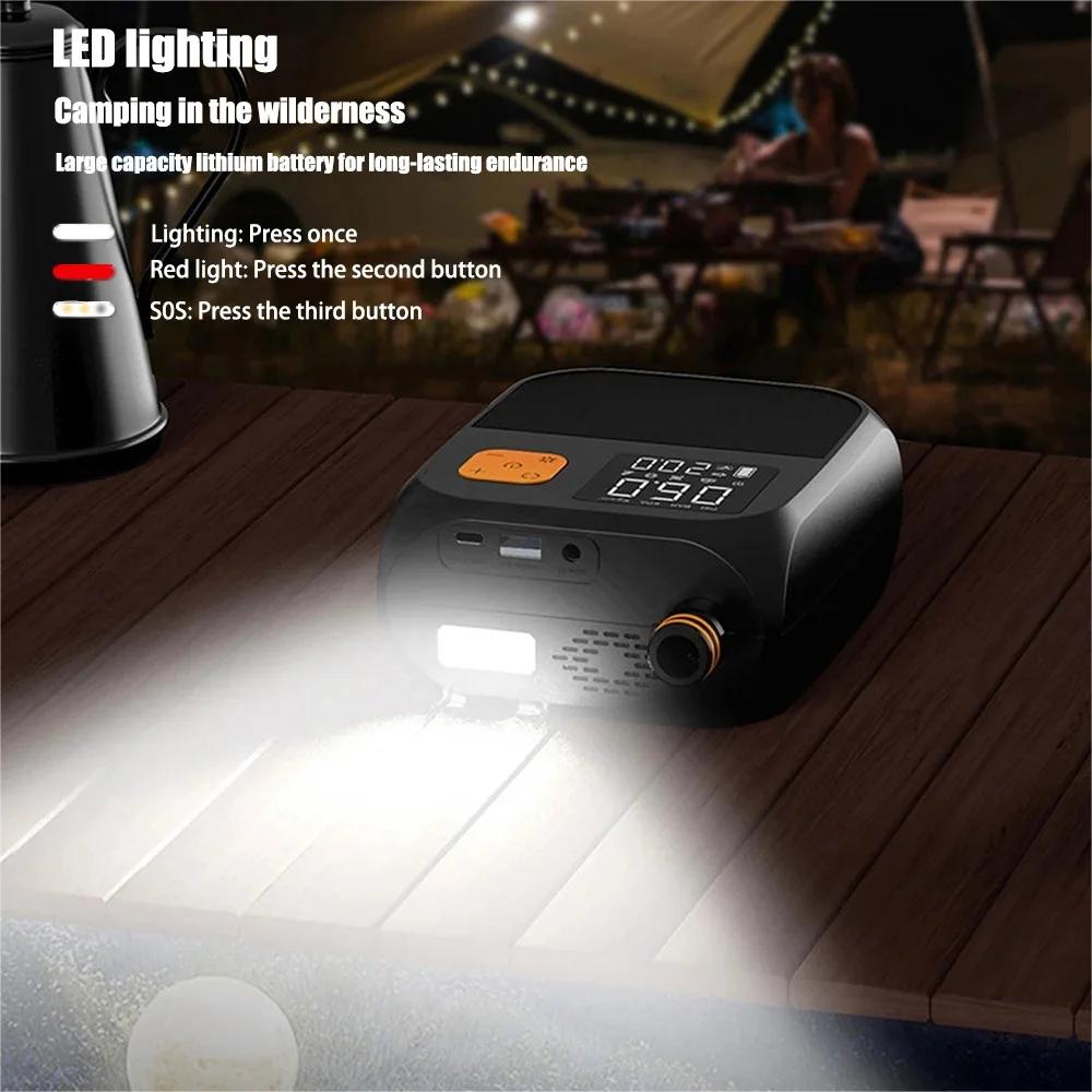 Беспроводной электрический воздушный насос 8000 мАч, воздушный компрессор с сенсорным экраном, надувной насос SUP для автомобильного серфинга, доска для серфинга, каяк, парусная лодка