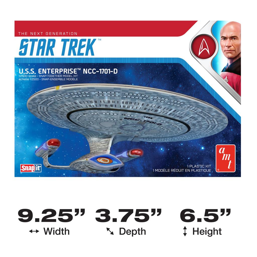 AMT New Star Trek Enterprise Scale Пластиковая модель AMT1126 NCC-1701D USS. (Комплект для застёжек) 1/2500