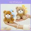 Adorable Cute Bow Knot Teddy Bear Plush Keychain Soft Short Pendant Plush