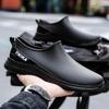 Мужские непромокаемые ботинки с низким верхом и неглубоким горлом, водонепроницаемые теплые хлопковые сапоги, рабочие кухонные бахилы, износостойкая резиновая обувь