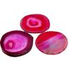 Polished Dyed Coaster Compact Stone Natural Agate Sliced Coaster Desktop Decor