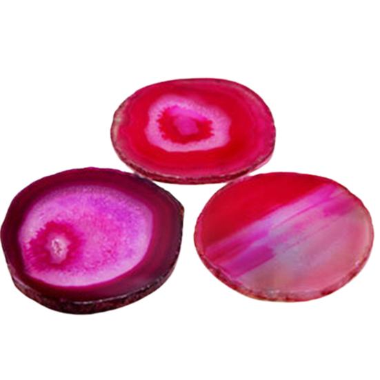 Polished Dyed Coaster Compact Stone Natural Agate Sliced Coaster Desktop Decor