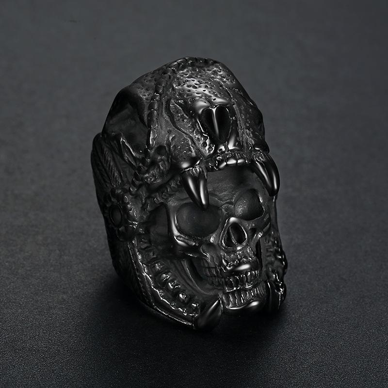 S925 Silver Ring Trendy Men's Northern Ghost Army Skull Men's Ring Series Skull Ring