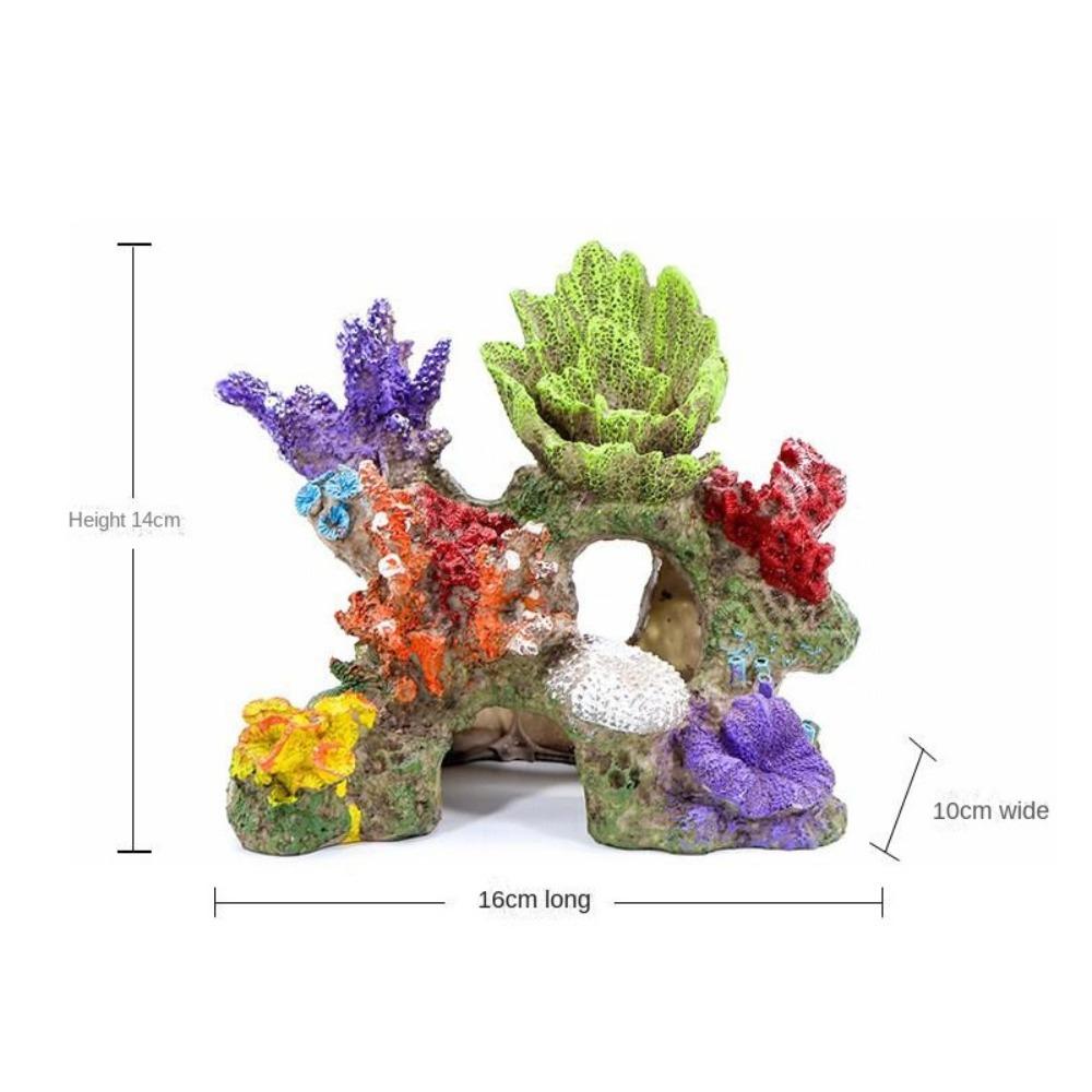 Fish Hideout Aquarium Decor Artificial Resin Fish Tank Decor Breed Coral Ornaments  Betta