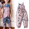 Baby Kids Girls Clothes African Boho Style Printed Spaghetti Straps Backless Jumpsuit Clothes for 1-6 Years