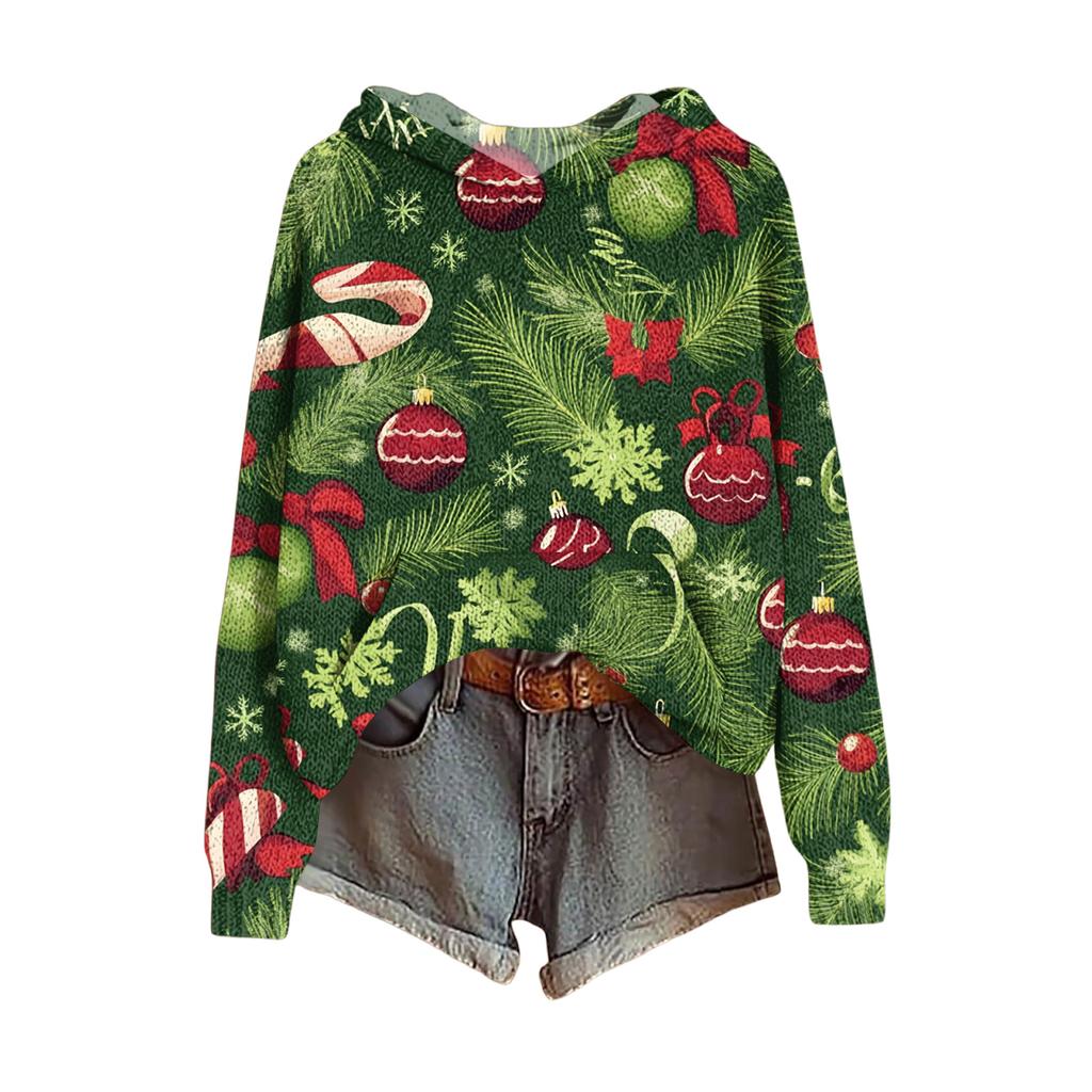 Женская модная повседневная толстовка с капюшоном и длинными рукавами с принтом